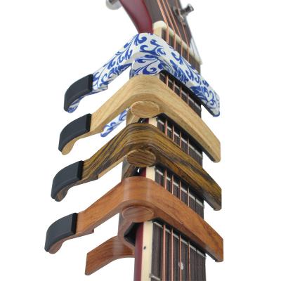 China Gutiar Hot Selling High Quality Wooden Camouflage Guitar Capo Aluminum Guitar Accessories For Ukulele Acoustic Guitar for sale