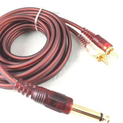 China OEM Service Guitar Accessories 1.5m Guitar Cable Hot Selling High Quality Red Colorful Guitar Instrumentation Cable for sale