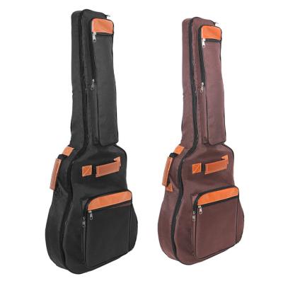 China Luxury Shockproof Thickened Leather Portable Square Box Guitar Case Guitar Accessories for sale