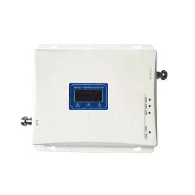 China LCD 30dbm gsm/3g Repeater Gold GSM/WCDMA Set Mobile Signal Booster Coverage 2000m2 240 x 182x 22mm for sale