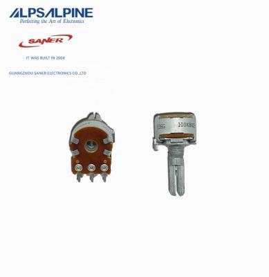 China ALPS RK163 Series Metal Shaft Rotary Potentiometer RK1631210C4V 100K RK1631210C4V for sale