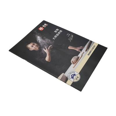 China paper & Cardboard 12p A4 Custom Design Menu Catalog Brochure Saddle Stitching Printing Booklet for sale