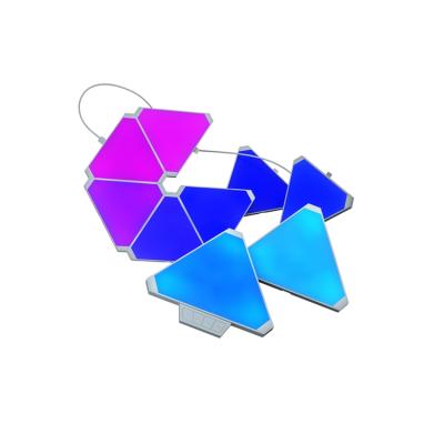 China TOLEZ LED Modern Triangle Lights Colorful RGB Light Wall Mounted APP Controllable LED Game Lights with 16M Colors Pack of 9 for sale