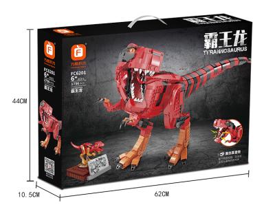 China Building Toy Hot Sell Large Forange FC6201 Tyrannosaurus Dinosaur DIY Building Blocks Compatible with all main brand legoing toys for kids for sale