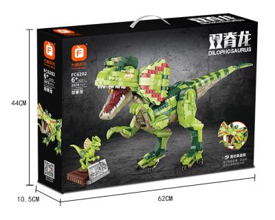 China Building Toy Hot sell Forange FC6202 Dilophosaurus DIY dinosaur building blocks compatible with all main brand legoing toys for kids for sale