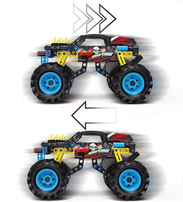 China Building Toy New Arrival T1007 Shock Absorber Monster DIY Car building blocks compatible with all main brand legoing toys for kids for sale