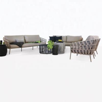 China Weather Resistant Stylish Design Garden Sofa Set Outdoor Rope Woven Chair for sale