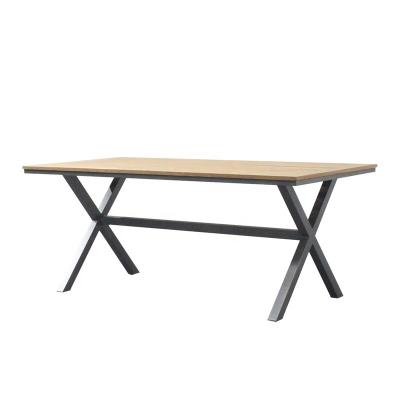 China Weather Resistant Aluminum Frame FSC Top Outdoor Wood Table CR2547-T for sale