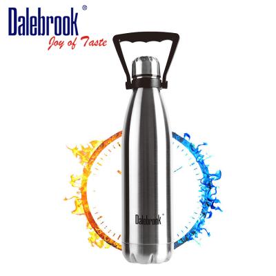 China 24 Hours Cold and Business Stainless Steel Thermos Vacuum Flask Double Hot Water Bottle Outdoor Wall Insulated Cola Shape Bottle With Handle for sale