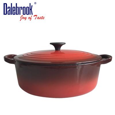 China Anycook Sustainable Porcelain Enamel Utensils Ceramic Cookware Soup Pot Round Casserole Cast Iron Dutch Oven Cooking Pot for sale