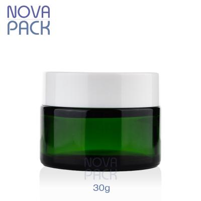 China 30g 30ml jar 30g 30ml jar cosmetic jar 50g 50ml shoulder skin care jars face cream lotion face cream lotion flat container for sale