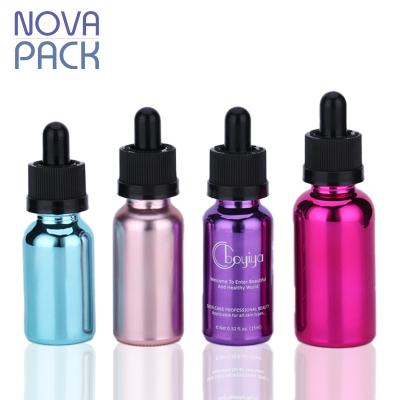 China Luxury Cosmetic Luxury Tincture Bottle 10ml 15ml 20ml 30ml 1oz 50ml Tincture Essential Oil Glass Bottle Child UV Coated Resistant Dropper for sale