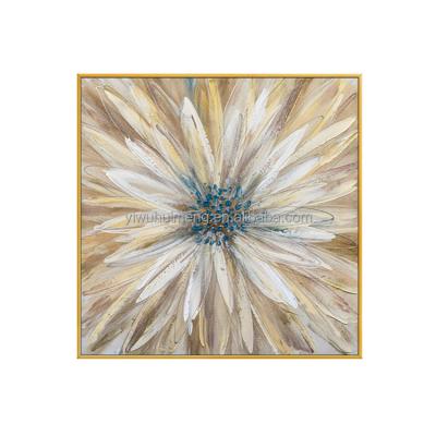 China 100% Hand Painted Home Decor Flower Knife Brown Core Abstract Modern Flower Wall Art Oil Painting Canvas for sale