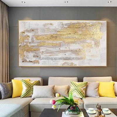 China Abstract Living Room Decoration Home Wall Pictures Custom Abstract Gold Foil Wall Oil Paintings Canvas Hand Drawn 100% Canvas for sale