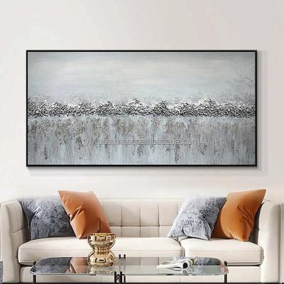 China Abstract Home Decor Best Modern Abstract Rock Grayness Silver Snowy Cuadro Wall Art 100% Hand Painted Modern Abstract Paintings Large for sale