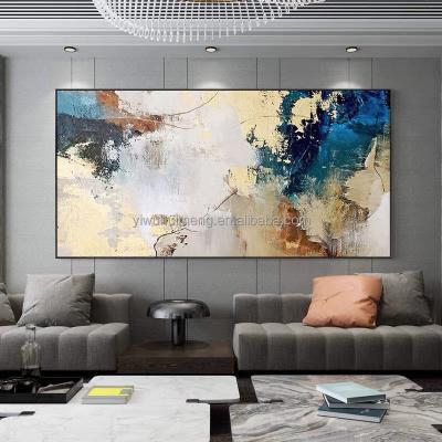 China 100%Hand-painted ModernTextured Thick Handmade Gold Foil Oil Painting Hotel Home Decor Abstract Living Room Decor New Fashion Abstract for sale