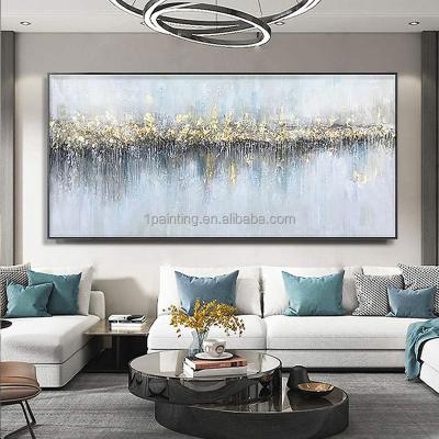 China High Quality Hot Sale Abstract Artwork Textured Oil Painting Abstract Gold Foil Design Wall Art Picture Canvas Wall Hangings for sale