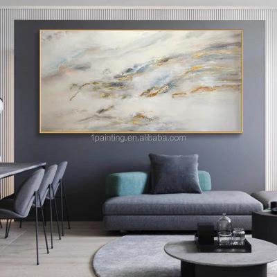 China High Quality 100%Hand-painted Abstract Canvas Large Gray Simple Thick Pure Landscape Wall Decor Modern Art Handmade Oil Painting for sale