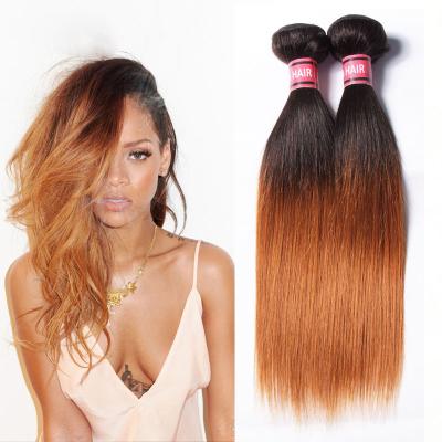 China Grade 7A Ombre Human Hair Extensions Ombre Brazilian Straight Hair for sale