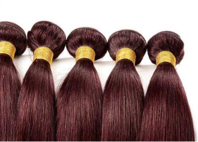 China Red Straight Colored Human Hair Extensions Remy Brazilian Hair Weave for sale