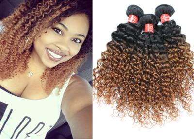 China Extensiones onduladas rizadas profundas destacadas del pelo de Ombre para las mujeres negras en venta