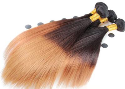 China Extensiones coloreadas Ombre suaves dibujadas doble del cabello humano con el Blonde ligero en venta