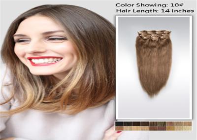 China 100% Raw 5A / 6A Clip In human Hair Extensions , Pro Bonded Indian Straight Hair for sale