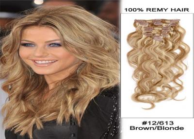 China Smooth Brown Clip In human Hair Extensions Malaysian Virgin Remy Hair for sale