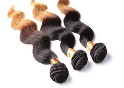 China Extensiones del pelo del color de tono de la onda dos del cuerpo, pelo brasileño de la Virgen del grado 7A en venta