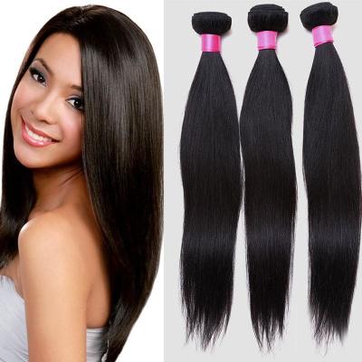 China Lightweight Virgin Brazilian Straight Hair , Real Brazilian Hair Extensions Double Weft for sale