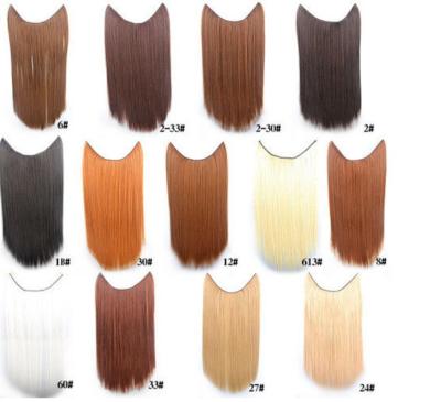 China Tangle Free Natural Synthetic Colored Hair Extensions Clip In with 16