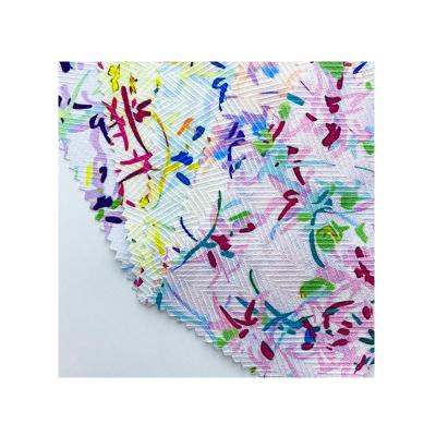 China Organic 2023 Colorful 100% Polyester Print Fabric Big Flower Print Fabric Korean Chiffon Fabric for sale