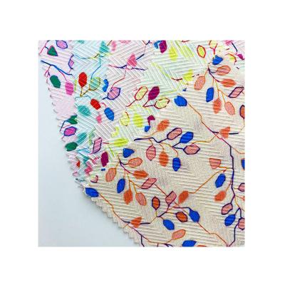 China Organic New Designs 100% Polyester Printed  Fabric Woven For Woman Dress for sale