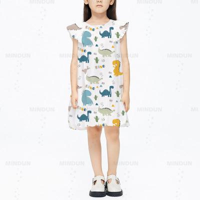 China Anti-Static Fashion Modern Shaoxing Textile Stock Dinosaurian Print Rayon Viscose Baby Fabric Boy's Nighty Sleepwear for sale