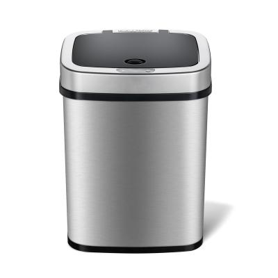 China New Smart Home 12L Battery Home High Quality Stainless Steel Sensor Modern Automatic Trash Bin for sale