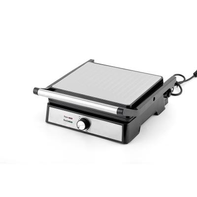 China 180 Degree Deluxe Stainless Steel Open Cover Electric Panini Press Grill Maker for sale