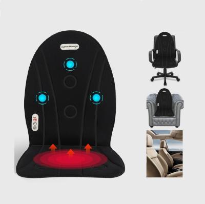 China Cheap Electric Body Office Chair Vibrating Back Massager Mattress Full Body Vibration Car Seat Massage Cushion With Heat for sale