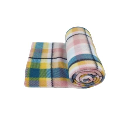 China Anti Dust Mites Plaid Design Double Side Brushed Fleece Fleece Blanket for sale