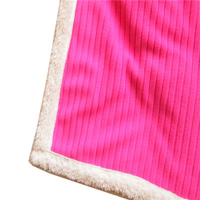 China Anti-bacteria shu velveteen and antipilling composite fleece blanket for sale