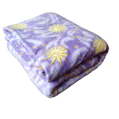 China Anti-Static Custom Blanket Fleece Blanket Rotary Printed Fleece Blankets For Winter for sale