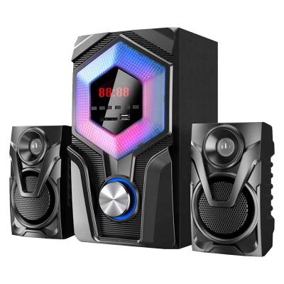 China Mini System New LED Multimedia 2.1ch Speakers Home Theater Speaker BT USB BT USB SD FM MX-220 Flashing Home Audio Speaker System for sale