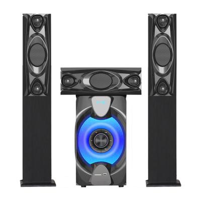 China 2021 Newest Mini System Private Wooden Satellites Home Theater Speaker MX-983L 3.1CH 8INCH Wooden Bass Speaker With BT LED Lights for sale