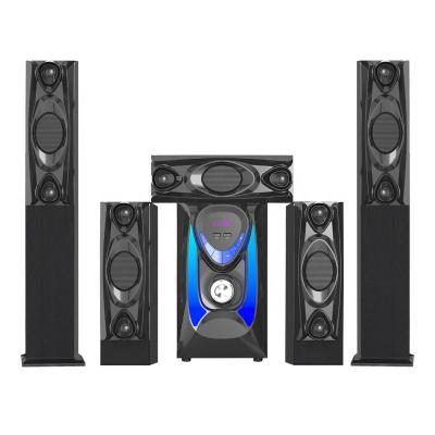 China Mini System 5.1 Home Theater Speaker Home Theater Bass Speaker Subwoofer Wooden Box Super Wireless Tower Speaker MX-990F BT LED for sale