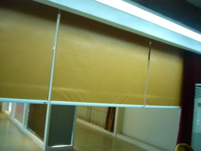 China Yellow Electric Fabric Roller Blind, Motorized Roller Shades for sale