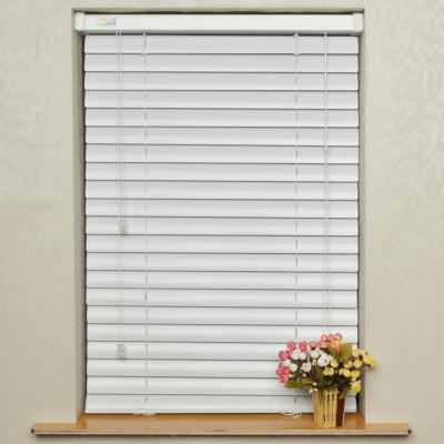 China 50mm aluminum venetian blinds for windows with steel headrail and bottomrail for sale