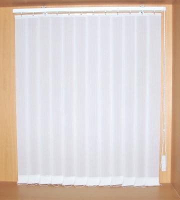 China 89mm polyester fabric vertical blinds with aluminum headrail and ball chain control for sale