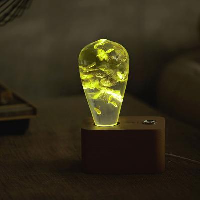 China Wholesale Resin LANDSCAPE Night Light Desktop Luminaria Led Lamp Bulb For Bedroom Bar Cafe Shop Wall Decoration for sale