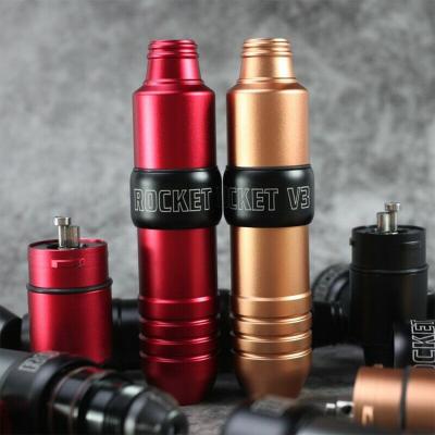 China Aluminum alloy New Arrival Rocket V3 Tattoo Machine Rotary Pen With Swiss Motor Strong Quiet For Cartridge Tattoo Liner for sale