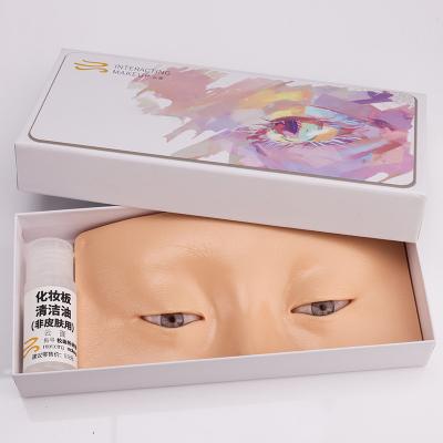 China Permanent Makeup Eyebrow Used 5d Silicone Face Mannequin Mold Tattoo Brow Makeup Pmu Practice Skin Cosmetic Pad Eyebrow Training Practice Eyes Mask Board Face for sale