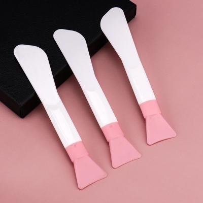 China Fan Brush Amazon Online Custom Private Label Dual End Cosmetic Beauty Tool Spatula Silicone Face Mask Brush for sale